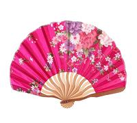 COSMEVIVI Abanicos Plegables Estilo Japonés 2 Unidades Pequeño Portátil Para Mujer Regalos Decoración Fotografía Colores Rosa y Cian
