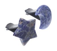 COSMEVIVI Adornos De Cristal Para El Coche Clips De Ventilación De Estrella y Luna Decoración Para Mujeres