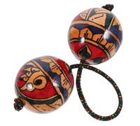 COSMEVIVI Aslatuas Bola Rítmica De Madera Kashaka Shaker Instrumento De Percusión De Mano Ligero Con Sonido Claro y Diseño Único Para Entretenimiento