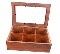 COSMEVIVI Caja organizador de baratijas vintage parar juguete en realidad banqueros tapa storage box box titular de la baratija organizador de joyas de madera Acrílico Coffee