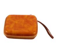 COSMEVIVI Estuche Porta Púas De Guitarra Piel Sintética Naranja, Organizador Práctico y Compacto para Almacenamiento De Picas Acústicas, Soporte Versátil para Músicos