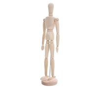 COSMEVIVI Maniquí articulado de madera: maniquí artístico de madera articulado, modelo de dibujo artístico, figura humana de madera articulada con base para decoración del hogar, 16 pulgadas