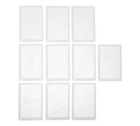 COSMEVIVI Regla Acrílica Proporción Áurea 10 Piezas Divisor y Visor para Composición Artística, Herramienta para Pintores y Fotógrafos en Uso Profesional