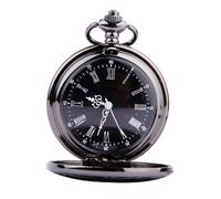 COSMEVIVI Reloj De Bolsillo Redondo Retro Clásico Doble Pantalla Números Arábigos y Esfera para Coleccionista De Steampunk