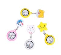 COSMEVIVI Reloj De Enfermera Clip Extensible De Bolsillo, Material Seguro y Práctico, para Mujer y Estudiante, Adecuado para Entornos Sanitarios, Conjunto De 4 Unidades Tamaños 5, 13, 15 y 19