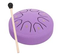 COSMEVIVI Tambor De Lengüeta Acero Notas Mini Instrumento Percusión Con Baqueta Para Meditación Aprendizaje Adultos y Niño Niña Púrpura