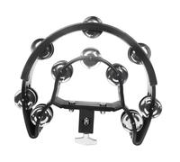 COSMEVIVI Tambor Percusión Dobles Pandereta Portátil Con Campanas Mano Multifuncional Para Principiantes y Niño Niña Instrumento Musical Negro