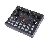 COSMEVIVI Tarjeta De Profesional De Luz Led Mezclador De Voz Para Transmisiones y Grabaciones Compatible Móviles y Pc Funciones Reverb y Doble Micrófono