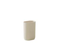 COSMIC ALIFE Vaso Portacepillos para Encimera de Baño con Diseño Minimalista y Funcional. Soporte para Cepillos de Dientes de Color Blanco Perla