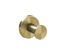 COSMIC Architect Sp Colgador de Pared de Diseño Circular y Minimalista. Gancho Individual para Toallas con Sujeción por Tornillos. Accesorio de Metal para el Baño Color Oro Cepillado