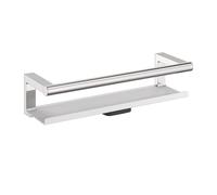 COSMIC Architect SP Jabonera de Ducha Tipo Estante de Diseño Rectangular y Minimalista con Accesorio Limpiacristales. Estantería de Pared con Tornillería para Baño de Acero Inoxidable en Color Cromo