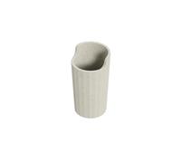 Cosmic Avenir Vaso Portacepillos para Encimera de Baño con Diseño Contemporáneo y Poligonal. Soporte para Cepillos de Dientes de Plástico Reciclado de Color Blanco Natur