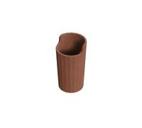 Cosmic Avenir Vaso Portacepillos para Encimera de Baño con Diseño Contemporáneo y Poligonal. Soporte para Cepillos de Dientes de Plástico Reciclado de Color Terracota