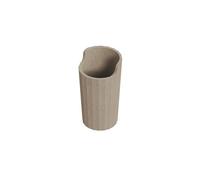 COSMIC Avenir Vaso Portacepillos para Encimera de Baño con Diseño Contemporáneo y Poligonal. Soporte para Cepillos de Dientes de Plástico Reciclado de Color Arena Natur