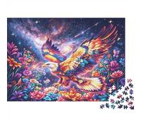 Cosmic Bald Eagle 1000 Piezas Jigsaw Puzzles Recycled Floral Galaxy Senior Puzzles Accesorios para Juegos Familiares Party Game Props for Adultos and Age 10 Up 52x38cm/1000pcs