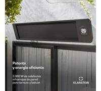 Cosmic Beam Smart 3300W Radiador Infrarrojo de Pared Negro