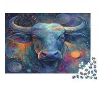 Cosmic Bull Art Puzzle 1000 Piezas para Personas Mayores Decoración del Hogar Puzzle Complicado Más Vendido Pasatiempo Cartón 52x38cm/1000pcs