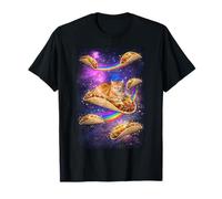 Cosmic Cat Taco Nap Space Rainbow Feline Goodie Humor Camiseta