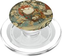 Cosmic Cat Ukiyo E Espacio Japonés Neko PopSockets PopGrip para MagSafe