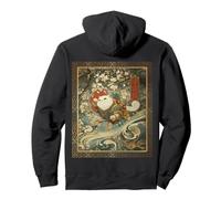 Cosmic Cat Ukiyo E Espacio Japonés Neko Sudadera con Capucha