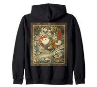 Cosmic Cat Ukiyo E Espacio Japonés Neko Sudadera con Capucha