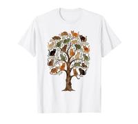 Cosmic Cat World Tree Art, Divertido Gatito Amante de la Naturaleza Camiseta