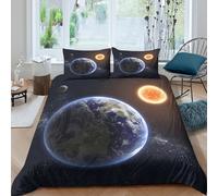 Cosmic celestial scene Funda Edredon 3 Piezas Compuesto Impresión 3D Cierre de Cosmic celestial escena Funda de Edredón Funda de Almohada a Juego Lavables Transpirable for niña Super king（260x220cm）