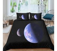 Cosmic celestial view Funda de Edredón Microfibra Juego de 3 Piezas Impresión 3D Cierre de Cosmic celestial view Funda Edredon Funda de Almohada a Juego Lavables for jóvenes Single（135x200cm）