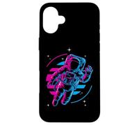 Cosmic Chill Retro Astronauta en Vibrante Estilo Synthwave Carcasa para iPhone 16 Plus