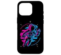 Cosmic Chill Retro Astronauta en Vibrante Estilo Synthwave Carcasa para iPhone 16 Pro