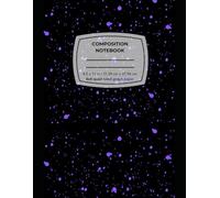 Cosmic Composition Notebook | Purple Black Galaxy SC Journal | Large 4x4 Quad Ruled Grid Graph Paper 8.5 x 11 in | Space Themed Notebook For Students Teachers Dreamers