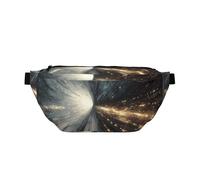 Cosmic Dash - Riñonera cruzada ajustable para deportes al aire libre y viajes, bolsa bandolera de gran capacidad