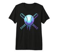 Cosmic Drip Baseball Graphic Blue Vaporwave Aesthetic Camiseta Premium