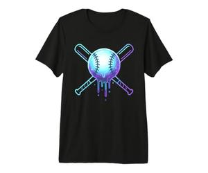 Cosmic Drip Baseball Graphic Blue Vaporwave Aesthetic Camiseta Premium