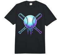 Cosmic Drip Baseball Graphic Blue Vaporwave Aesthetic Comfort Colors Adult Heavyweight T-Shirt