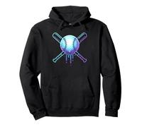 Cosmic Drip Baseball Graphic Blue Vaporwave Aesthetic Sudadera con Capucha