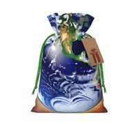 Cosmic Earth - Bolsas de regalo con cordón con estampado de Tierra, bolsas de día festivo, bolsas de golosinas, bolsas de regalo de Navidad