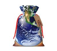 Cosmic Earth - Bolsas de regalo con cordón con estampado de Tierra, bolsas de día festivo, bolsas de golosinas, bolsas de regalo de Navidad