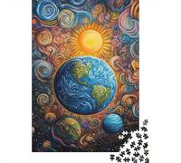 Cosmic Earth Rompecabezas para Adultos Solar Galaxy 1000 Piezas Papel Reciclado para Adultos Rompecabezas Divertido Regalo Y Actividad En Casa 52x38cm/1000pcs
