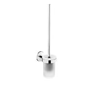 COSMIC - Escobillero Baño Suelo | Acabado Vidrio Mate | Fácil Instalación - con y Sin Tornillos | Medidas 7,5 x 11 x 38 cm