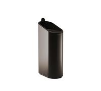COSMIC Flat Papelera de Baño y Cocina Compacta Con Apertura Mediante Pulsador de Diseño Ovalado y 2,5L de Capacidad. Cubo de Basura Con Tapa Pequeño para Aseo de Color Negro Mate