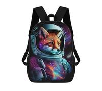 Cosmic Fox Astronaut Art Print-6 Mochilas Impresas En 3D Para Niños 17inch Mochilas De Moda Informales Para El Día A Día, Bolsas De Viaje, Mochilas Informales Para Exteriores Para Niños Y Niñas