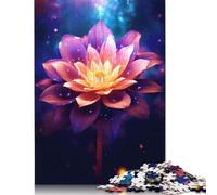Cosmic Galaxy Lotus Flower Rompecabezas Imposible, desafío for Adults Entretenimiento Creativo 1000 piezas Obra De Arte De Juego De Para Adultos, Regalos de 14 Años 1000 piezas (38 x 26 cm)