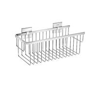 COSMIC - Jabonera Organizadora Baño | Acabado Cromo | Fácil Instalación - Sujeción Con y Sin Tornillos | Medidas 30 x 13 x 13 cm