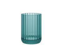 Cosmic Lido Vaso Portacepillos para Encimera de Baño con Diseño Contemporáneo y Circular. Soporte para Cepillos de Dientes de Cristal de Color Bluish Green