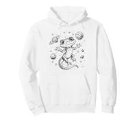 Cosmic Lizard Explorer Planetas Estrellas Universo Diseño Sudadera con Capucha