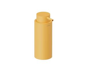 COSMIC Logic Dispensador de Jabón para Baño de Diseño Elegante y Circular. Dosificador de Encimera para Aseo y Cocina de Acero Inoxidable. Accesorio Recargable de 200 Ml en Color Mostaza