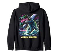 Cosmic Mosasaurus Ocean Monster Space Retro Ciencia ficción Sudadera con Capucha