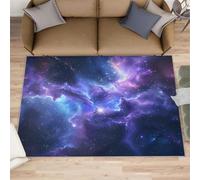 Cosmic Nebula Rug - Tapete de baño de galaxia sinfonía de 70 x 120 pulgadas, alfombra de pasillo de galaxia morada para pasillo, lavable, antideslizante y suave, alfombra pequeña para decoración del