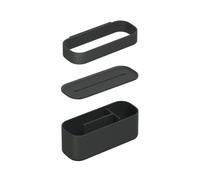 COSMIC Pack Estante ALIFE. Contiene 1 Toallero de Aro y Una Caja Organizadora Fabricados en ABS con Diseño Minimalista y Funcional. Set de Accesorios de Organización para la Guia Alife. Color Negro